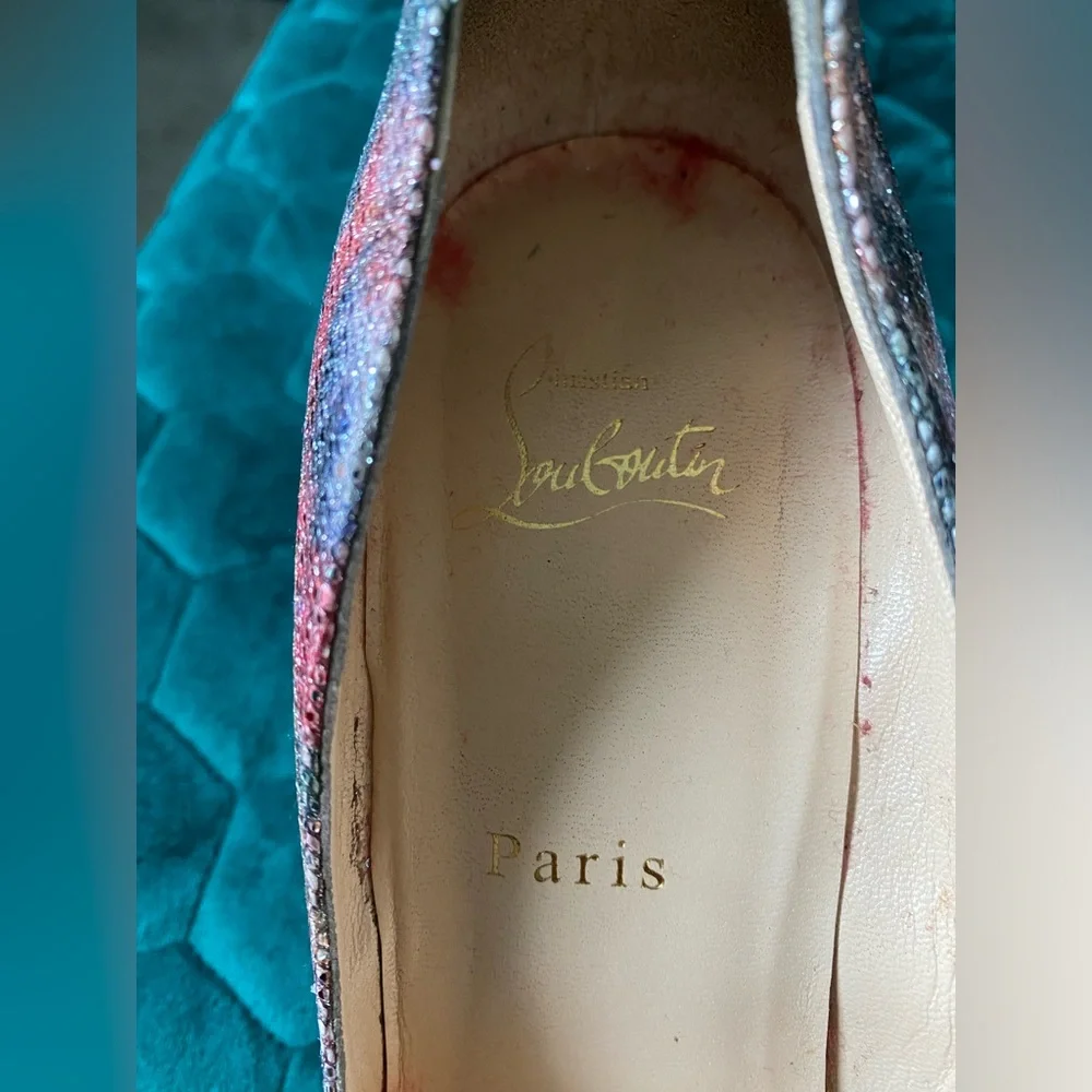 Christian Louboutin Pigalle Follies 100mm Glitter Plume - Picture 12 of 16
